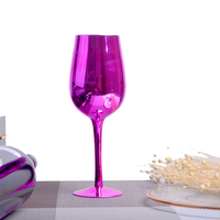 Verre à vin rouge rose galvanisé personnalisé fait à la main verre à vin blanc pour les mariages en cristal