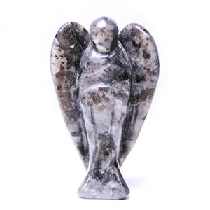 Edelsteen Engelenbeeld Met De Hand Gesneden Halfedelambacht 7.5 Cm Kristallen Labradoriet Engel Voor Decor Genezende Reiki-Ambachten