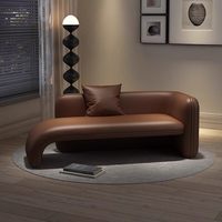 Sofá Reclinable en Forma de L de Cuero Minimalista Italiano para Sala de Estar, Dormitorio, Hotel, Casa de Huéspedes, Apartamento Pequeño, Uso Recreativo