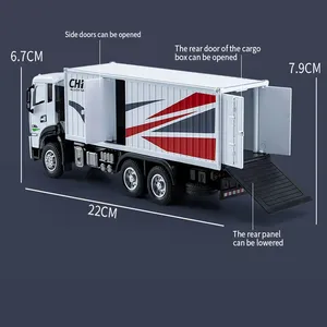 1/32 contenedor transporte vehículo aleación modelo juguete coche simulación vehículo modelo simulación sonido-luz niño regalo - Product Image 6