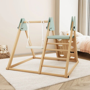 ชุดของเล่นปีนป่ายไม้สำหรับเด็กแบบมอนเตสซอรี่ พร้อมบันไดไม้ - Product Image 1
