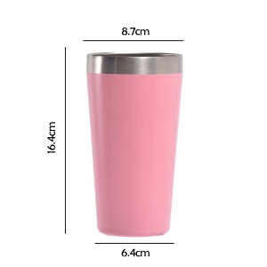Gobelet thermique à double paroi <span class=keywords><strong>de</strong></span> 16 oz, 450 ml, en acier inoxydable, mug à bière avec couvercle à <span class=keywords><strong>paille</strong></span>, voyage, camping, <span class=keywords><strong>vin</strong></span>, 16 oz, tasses en céramique <span class=keywords><strong>de</strong></span> 16 oz - Product Image 2