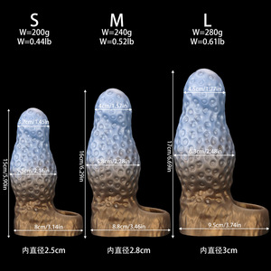 Préservatifs de forme unique, épaissis et allongé<span class=keywords><strong>s</strong></span>, manchons de pénis creux, masturbateurs texturé<span class=keywords><strong>s</strong></span> pour massage, jouets sexuels SM pour adultes, jouets sexuels gays - Product Image 4