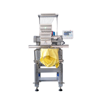 Machine à broder par ordinateur à grande vitesse 1200 tr/min 1 tête Machine à broder avec stock