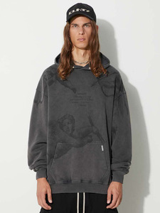 Felpa con Cappuccio in Cotone Oversize Unisex con Stampa 'Little Angel Cupid' Stile Streetwear Effetto Vissuto - Product Image 2