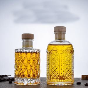 Botellas de Licor de Vidrio Reutilizables Ecológicas de 50 ml, 150 ml, 200 ml, 250 ml para Brandy, Vodka, <span class=keywords><strong>Tequila</strong></span> con Serigrafía y Corcho - Product Image 1
