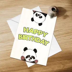 팬더/사용자 정의 새로운 디자인 초대장 생일 축하 팝업 카드 인사말 3D 팝업 카드