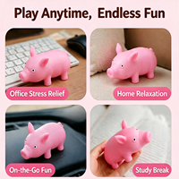 Jouet anti-stress en TPR en forme de cochon mignon, fait main, avec blocs de construction à l'intérieur, sonore (ASMR), pour le soulagement du stress, jouet promotionnel, cadeau farfelu