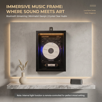 Lecteur CD élégant de style cadre, à fixer au mur ou sur un bureau, design tout nouveau