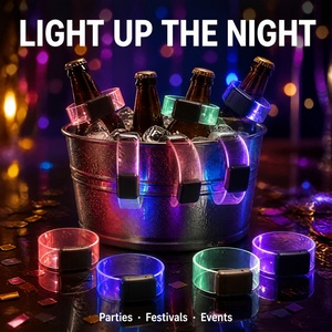Bracelets LED lumineux en TPU pour concerts, festivals, boîtes de nuit, cadeaux de fête, logo personnalisé, accessoires lumineux pour événements musicaux - Product Image 4
