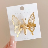 Nouveau évidé papillon cheveux griffe coloré impression cheveux griffe pince requin attraper cheveux accessoires pour femmes filles