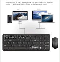 Set Keyboard dan Mouse nirkabel netral, Set Keyboard dan Mouse nirkabel 2.4G, Set Keyboard dan Mouse eksternal Laptop