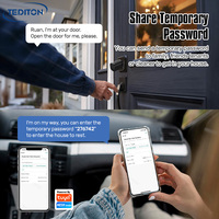 Serrure de cylindre intelligente Tuya, étanche, Wifi, application Ttlock, sans fil, Euro, réglable, électronique, numérique, carte RFID, biométrique, empreinte digitale