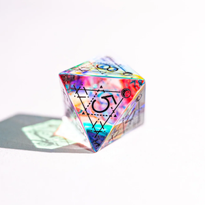 Dungeons And Dragons D20 Xúc Xắc Đá Quý Logo Tùy Chỉnh Bộ Xúc Xắc Thủy Tinh Cầu Vồng Được Thiết Kế Riêng Biệt Phong Cách Khác Nhau - Product Image 2