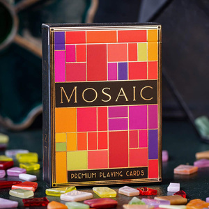 Nouvelle <span class=keywords><strong>carte</strong></span> à jouer en mosaïque personnalisée avec logo d'impression avant et arrière de boîte fabricants de cartes à jouer de haute qualité - Product Image 1