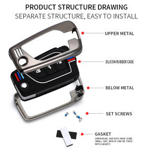 ซองใส่กุญแจรถยนต์แบบพับได้ทำจากโลหะเหมาะสำหรับ Toyota Corolla Highlander Reiz <span class=keywords><strong>RAV4</strong></span> - Product Image 4