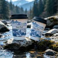 Gobelets en papier jetables à double paroi, écologiques et compostables, imprimés sur mesure de haute qualité pour café et thé chaud