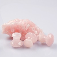 Outil de massage facial HY pour la beauté, vente chaude, pour la circulation sanguine, rouleau sans aiguille en cristal naturel en forme de champignon