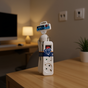 Bloc de prises à 2 trous de 1,5 m avec interrupteur, base d'alimentation électrique pour usage domestique, pièces <span class=keywords><strong>en</strong></span> plastique pour appareils électroménagers - Product Image 2