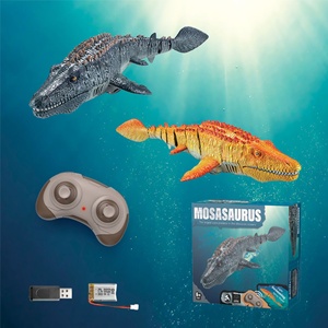 Juguete de Agua Eléctrico de Plástico para Niños, Dinosaurio Simulado con Carga Inalámbrica 2.4G, Tiburón que Rocía Agua, Mosasaurio Oscilante - Product Image 5