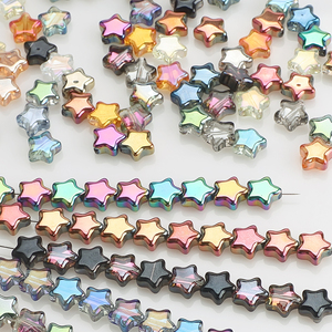 Cuentas de cristal en forma de estrella de 8MM, colgante de pentagrama de varios colores brillantes, pendientes de cuentas de cristal, dijes DIY, adornos de navidad, regalos - Product Image 3
