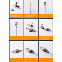 Connecteur modulaire RJ45 sans outil HAILE CAT6A FTP/STP, connecteur RJ45 8P8C, tête en cristal, connecteur de terminaison sur site CAT6A