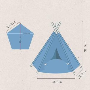 Tente d'été personnalisée pour animaux de compagnie, lit pour <span class=keywords><strong>chien</strong></span> mignon, amovible et lavable, portable pour petits et moyens chats, tentes portables - Product Image 6