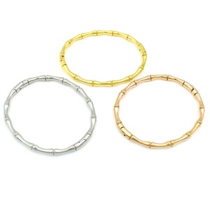Bamboo Joint Stainless Steel <b>Bangle</b> Bracelet Elegant Round Ring Minimalist Design Fashion Jewelry for Women and <b>Men</b> - Product Image 5