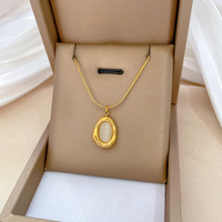 Collier pendentif en corde en acier titane plaqué or 18 carats, personnalisé et vintage, pour femmes, vente en gros, usine, commerce extérieur, ZiYo