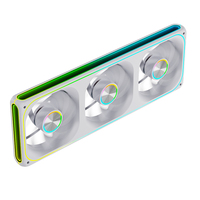 Kit de Ventiladores ARGB Inversos AntarcChill de 360 mm con Control PWM, Ventilador de Admisión Inversa de 120 mm para Cajas de Juegos Panorámicas de Alta Gama
