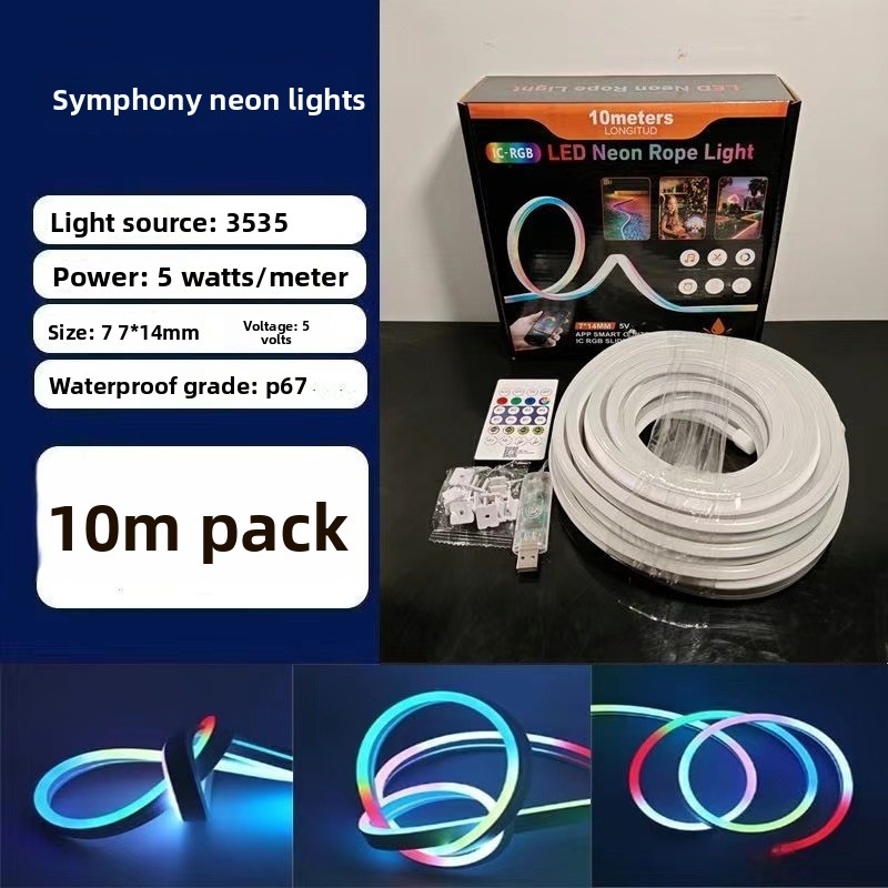 Ensemble de bandes lumineuses à changement de couleur de 10&nbsp;M (comprend des clips et des vis)