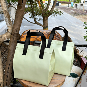 Термосумка-холодильник для еды и напитков на вынос: одноразовая, из нетканого материала с алюминиевой фольгой, для холодных и горячих напитков, кофе, доставки еды - Product Image 2