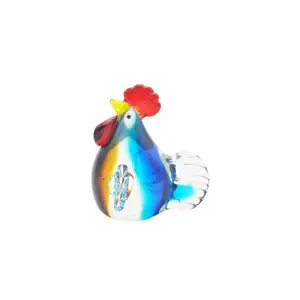 customized size hand blown murano glass chicken decoration easter gift presents table decoration