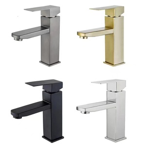 Modern Classic Four-way Stainless Steel Faucet Wide-Mouth Waterfall Design for Bathroom Washbasin Hot Cold Water Supply - Product Image 1