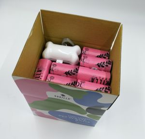 Eco-Friendly 50-Roll Pink <b>Plastic</b> Dog Poop <b>Bag</b> <b>Holder</b> Dispenser Sustainable Pet Waste Management Solution - Product Image 2