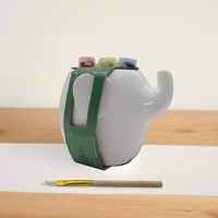 Kits de peinture pour pots de fleurs en céramique non émaillée, en forme d'animaux, à peindre soi-même, peints à la main, avec peintures et pinceaux, pour cadeaux d'enfants, vente en gros