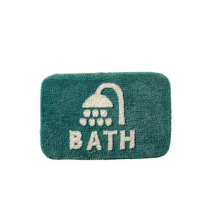 แผ่นรองอาบน้ำทำจากเส้นใยโพลีเอสเตอร์กันลื่นทรงสี่เหลี่ยมผืนผ้าลายการ์ตูน23DZT0038สีเขียว - Product Image 4