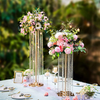Straßen-Blei-Requisiten Hochzeit Kristall-Blumentisch Tischdekoration