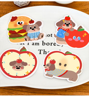 Papeterie scolaire personnalisée pour enfants, ensemble de blocs-notes, notes autocollantes mignonnes de chien kawaii