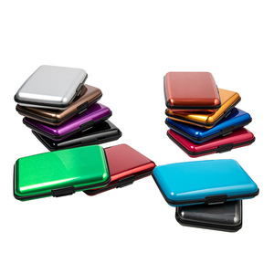 Portefeuille de protection de cartes de crédit en aluminium avec logo personnalisé, anti-RFID, étanche, portable, cadeau d'entreprise, promotionnel - Product Image 1