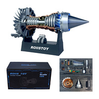Modèle de moteur d'avion à réaction XLL305, simulation de moteur turbofan de navette spatiale, assemblage avec batterie au lithium rechargeable intégrée
