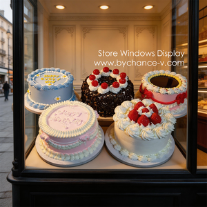 Décoration d'événements festifs : Gâteau d'anniversaire artificiel, Gâteau de mariage, Faux gâteau aux fruits, Gâteau à la crème aux fraises pour vitrines de boulangeries et présentoirs - Product Image 3