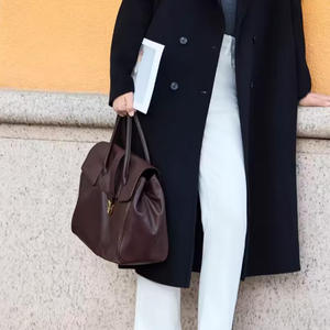 Sac à main de luxe pour femme en cuir véritable, style rétro, grande capacité, pour les trajets quotidiens, en cuir de vachette pleine fleur tanné végétal - Product Image 3