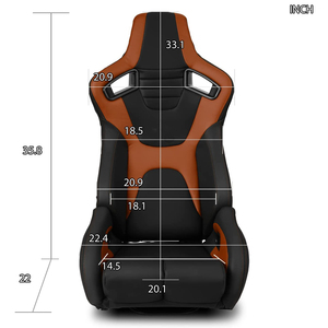 JIABEIR 1095 Universal Driver Car Leather regolabile Sport Simulator manifattura all'ingrosso Memory Soft Foam Sim Racing Seat - Product Image 5