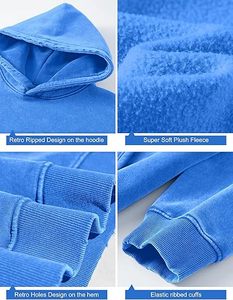 Unisex Tùy Chỉnh Thêu Áo Nặng Axit Rửa Sạch Lông Cừu Áo Rắn Mô Hình 100% Bông Phun Kỹ Thuật Xl Mùa Thu - Product Image 5