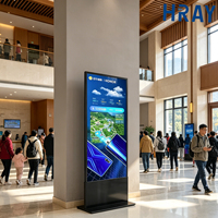 Affichage numérique sur pied pour intérieur de 55 pouces pour centre commercial, restaurant, magasin, affichage de contenu publicitaire, prise en charge de la personnalisation OEM ODM