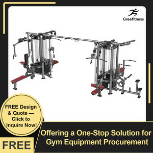 Équipement de musculation multifonctionnel 8 stations en fonte, caoutchouc et acier inoxydable pour la musculation complète, le <span class=keywords><strong>cardio</strong></span> et le renforcement pectoral - Product Image 2