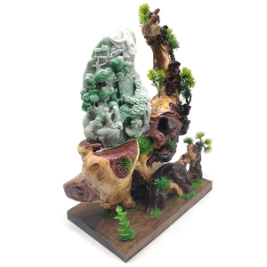 Đồ trang trí phong thủy ngọc Nephrite sang trọng cao cấp Đồ trang trí nhà chạm khắc thủ công ngọc bích sản phẩm - Product Image 5