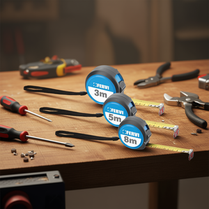 Ruban à mesurer Fervi 3m 5m 8m avec lame magnétique et crochet pour des mesures de précision - Product Image 3