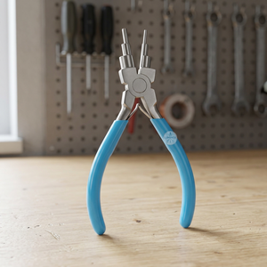 Pince à bijoux 6 en 1 pour la fabrication de anneaux de jonction, de boucles de fil et de créoles, avec fonction de pliage de fil et de pince à bec rond - Product Image 3